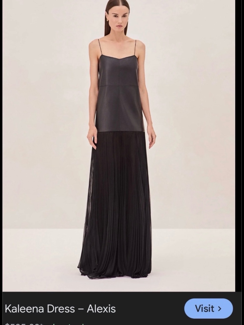 Alexis Black Maxi Pleated Skirt